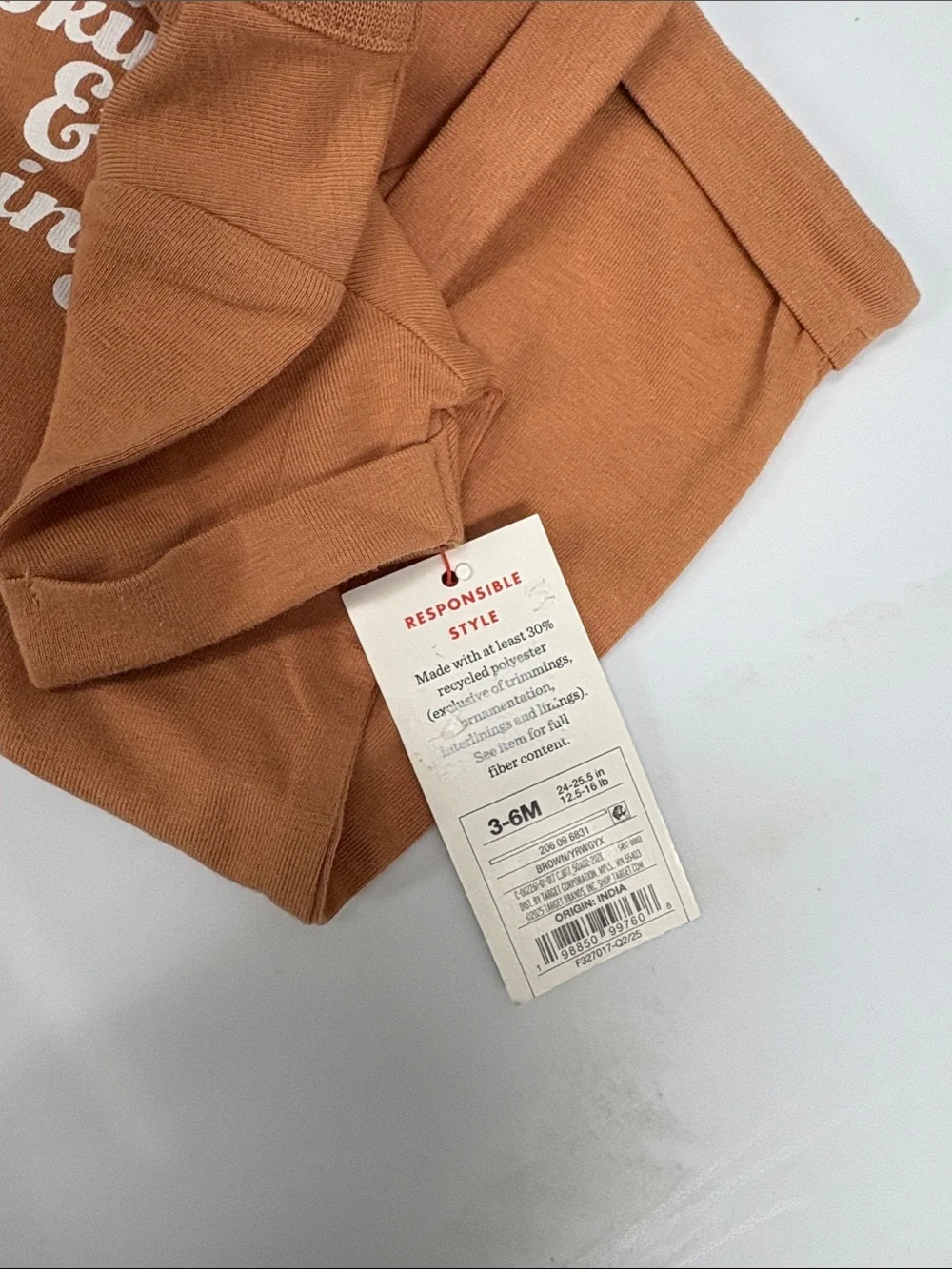 Cat & Jack Rust Orange Short-Sleeve Pumpkin Graphic One-Piece